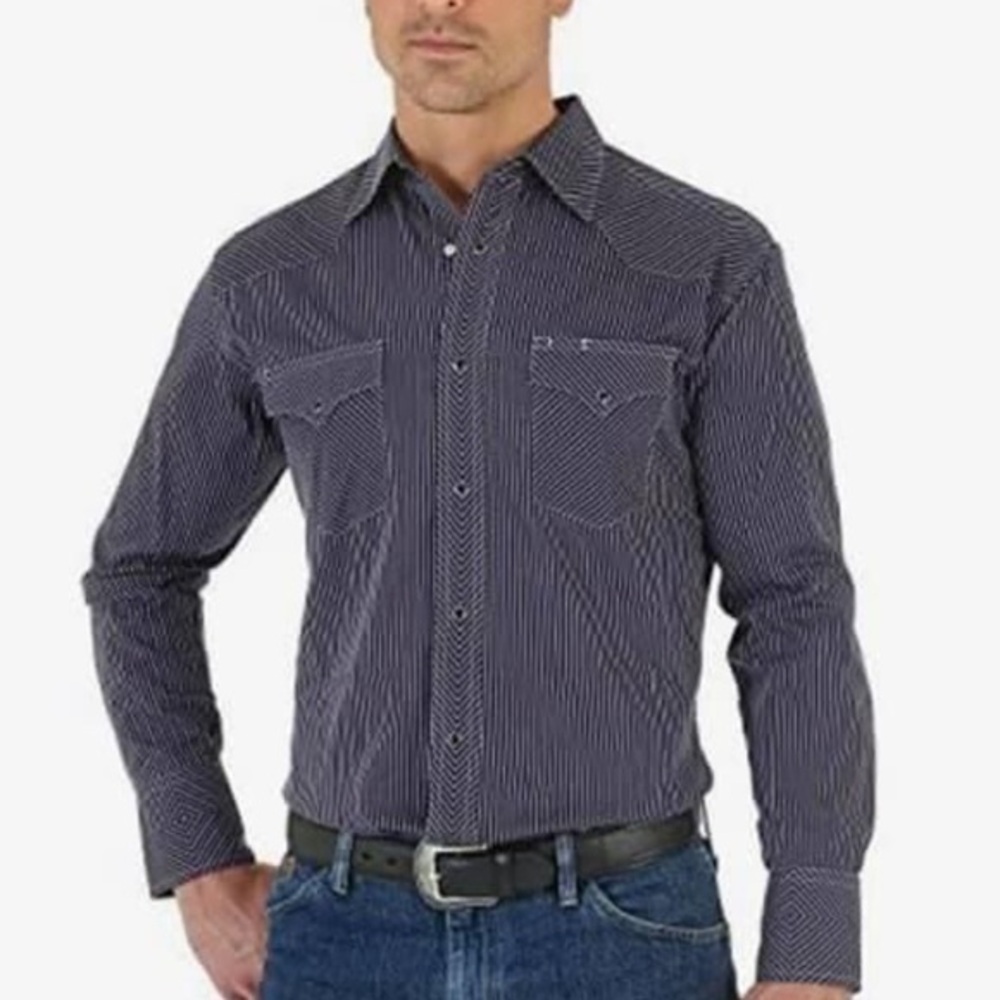 Men’s Wrangler authentic western snap front shirt M
